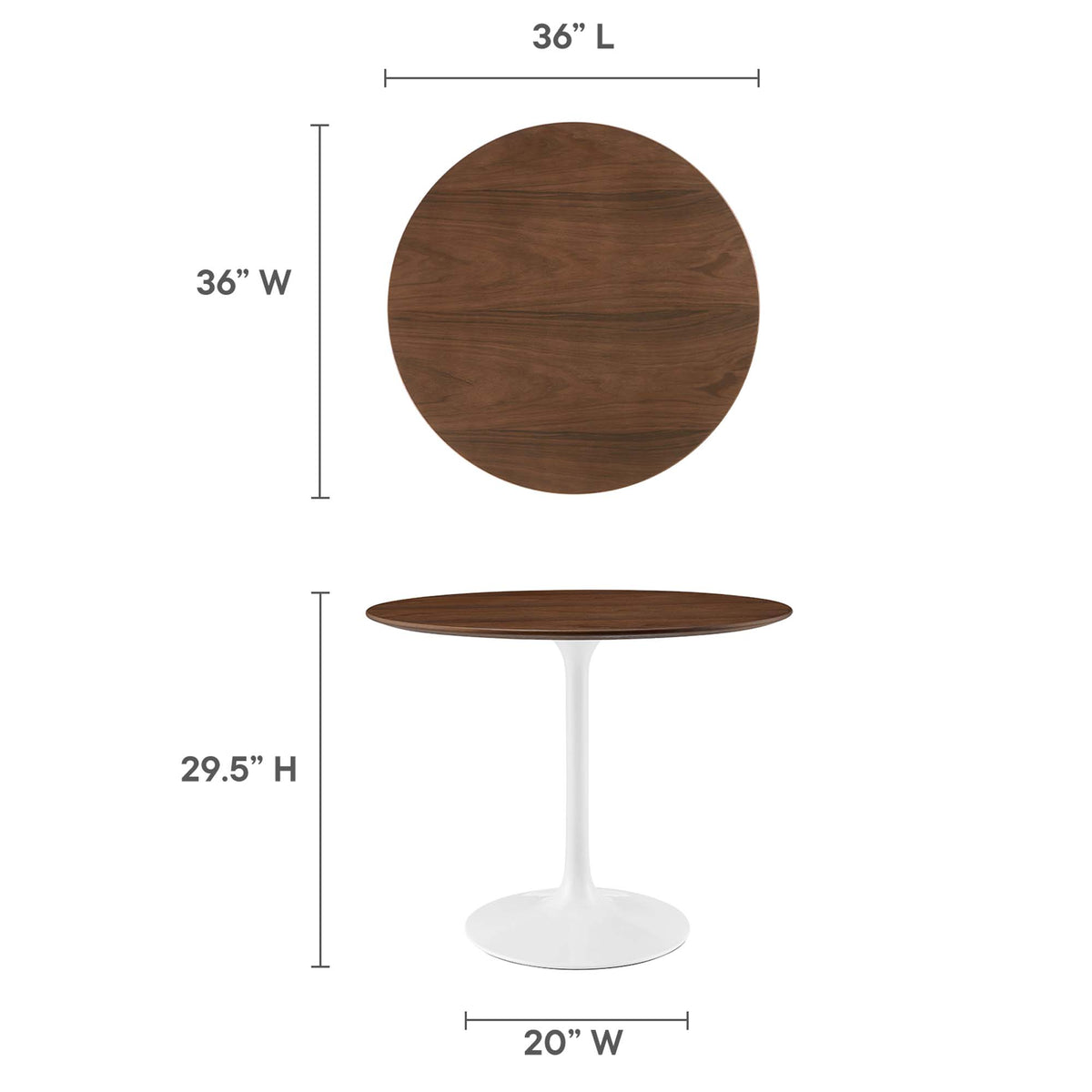 Lippa Round Wood Dining Table by Modway