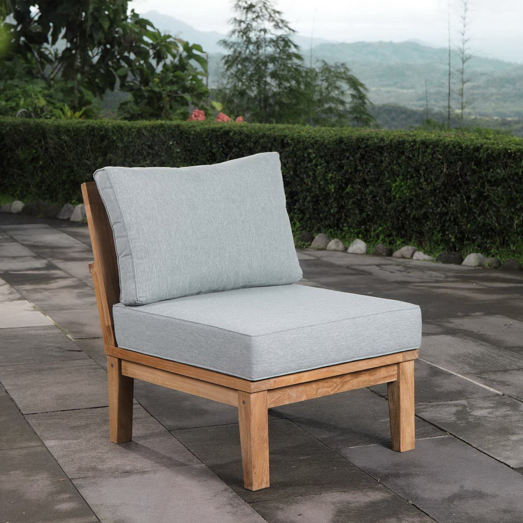 Marina Armless Outdoor Patio Teak Sofa by Modway
