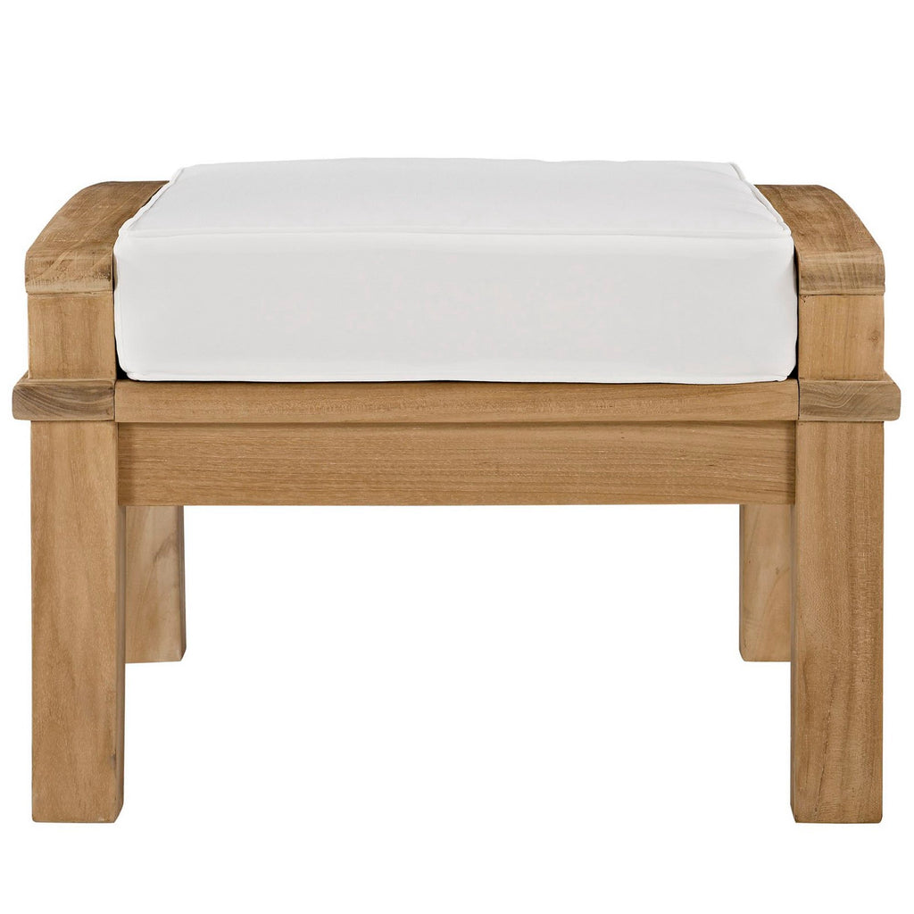 Marina Outdoor Patio Teak Ottoman by Modway