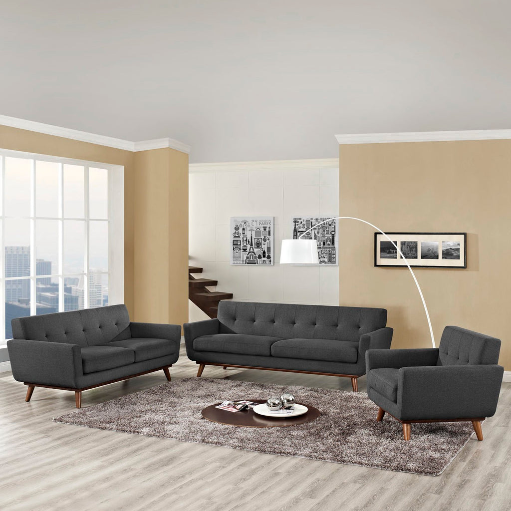 Engage Sofa Loveseat and Armchair Set of 3 by Modway