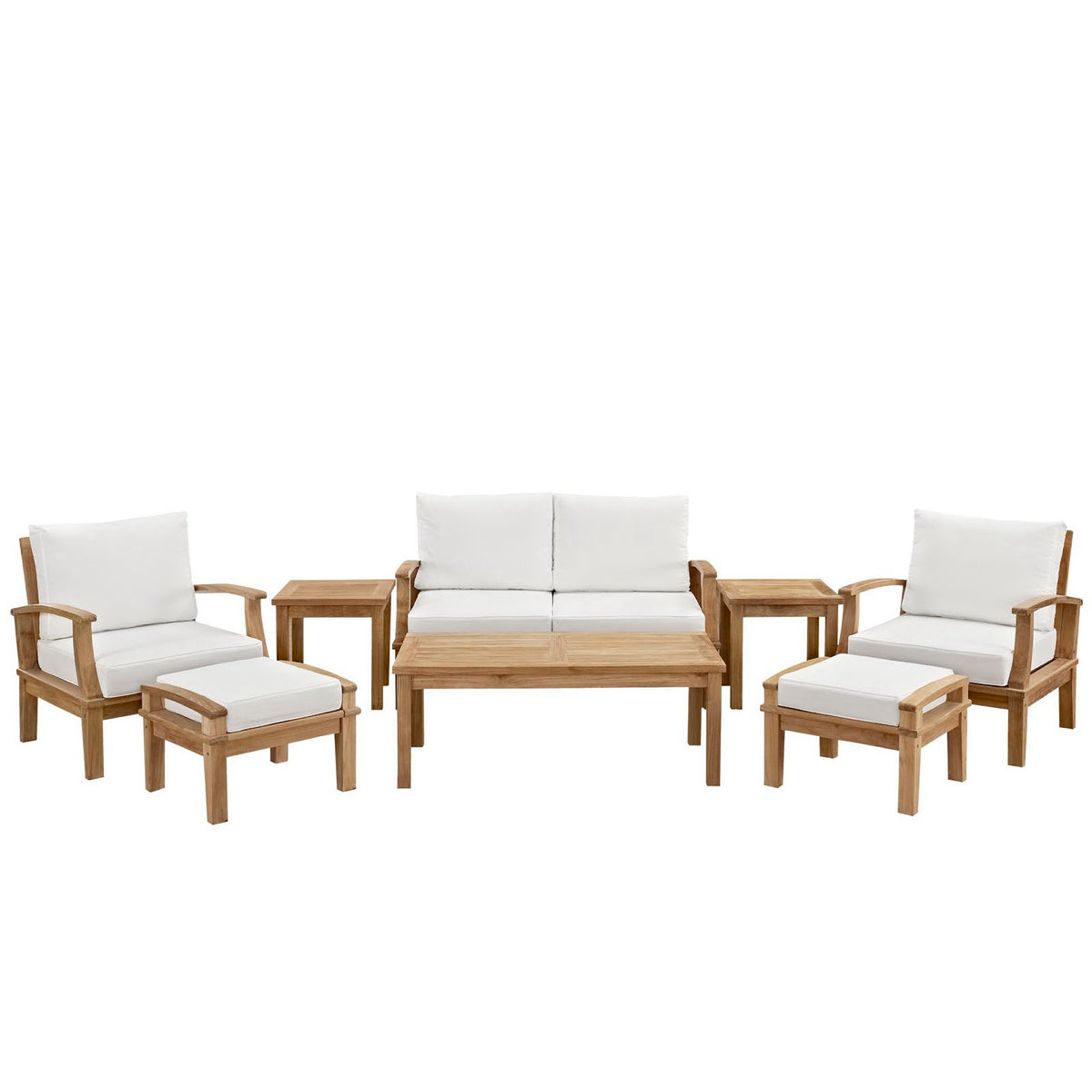 Marina 8 Piece Outdoor Patio Teak Set by Modway