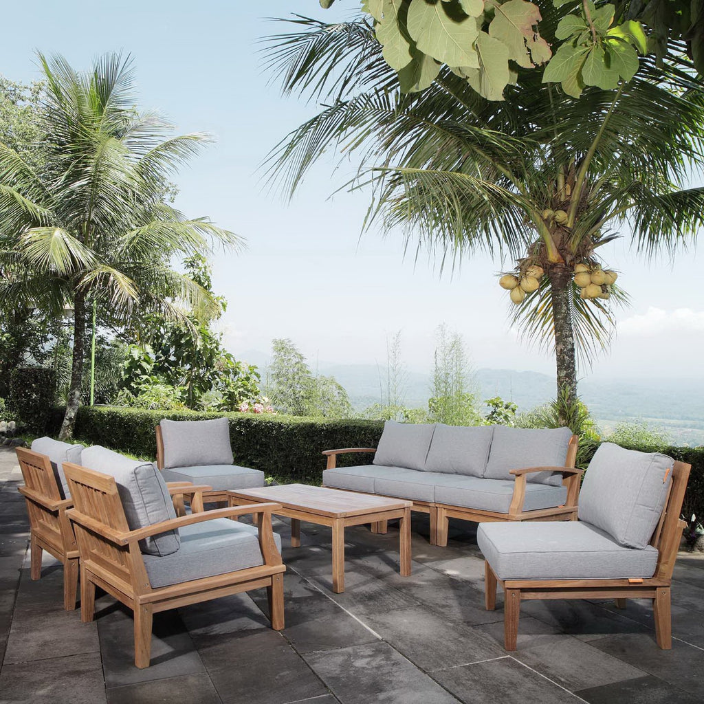 Marina 8 Piece Outdoor Patio Teak Set by Modway
