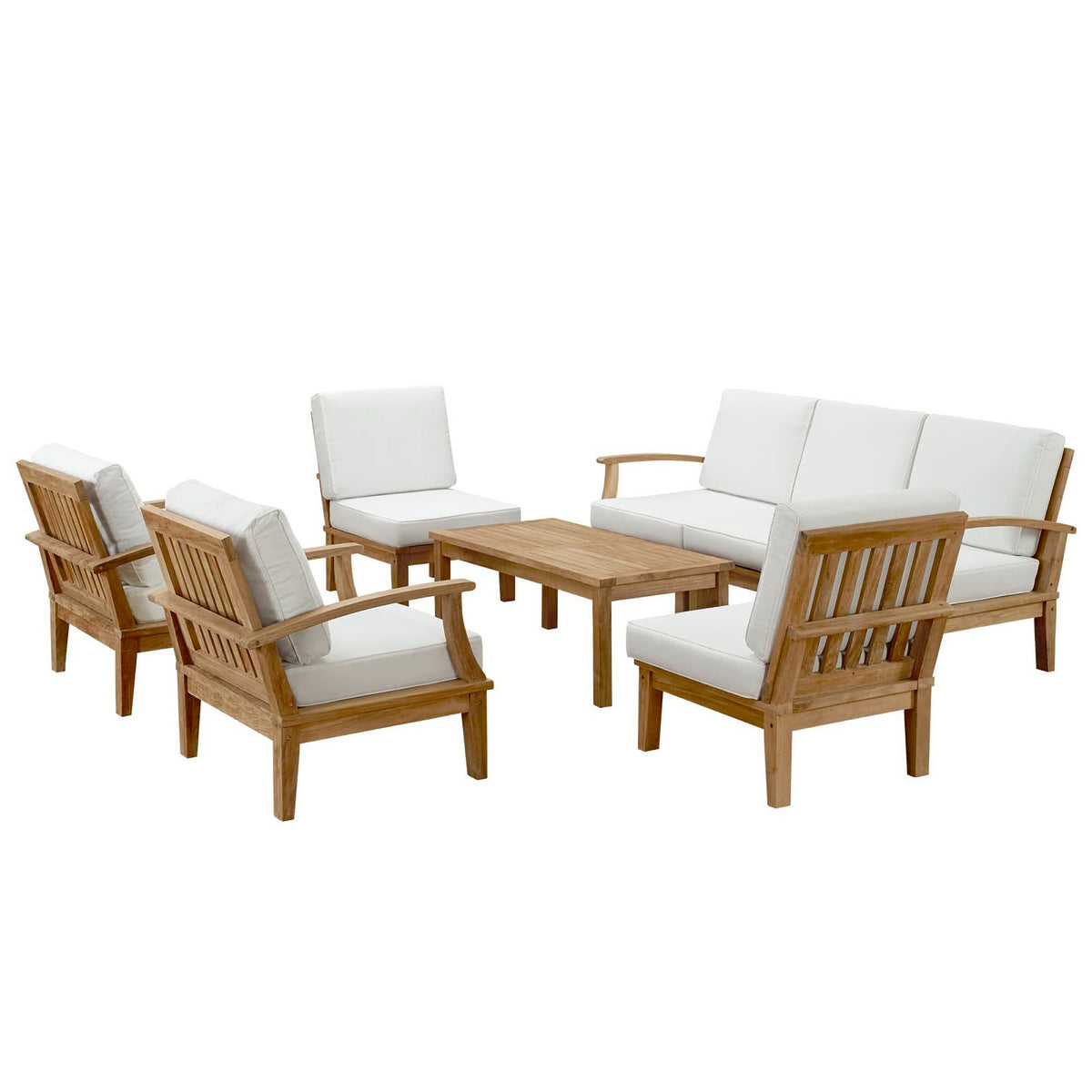 Marina 8 Piece Outdoor Patio Teak Set by Modway