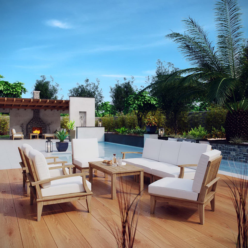 Marina 8 Piece Outdoor Patio Teak Set by Modway