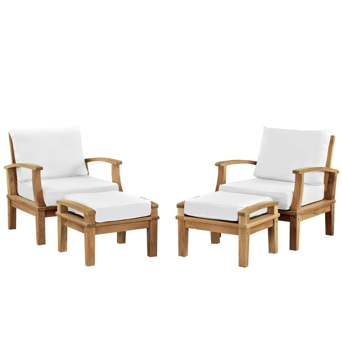 Marina 4 Piece Outdoor Patio Teak Set by Modway