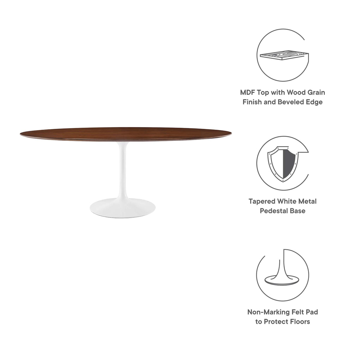 Lippa Oval Wood Dining Table by Modway