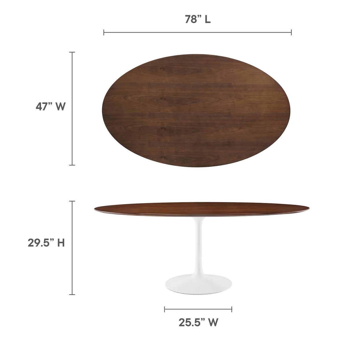 Lippa Oval Wood Dining Table by Modway