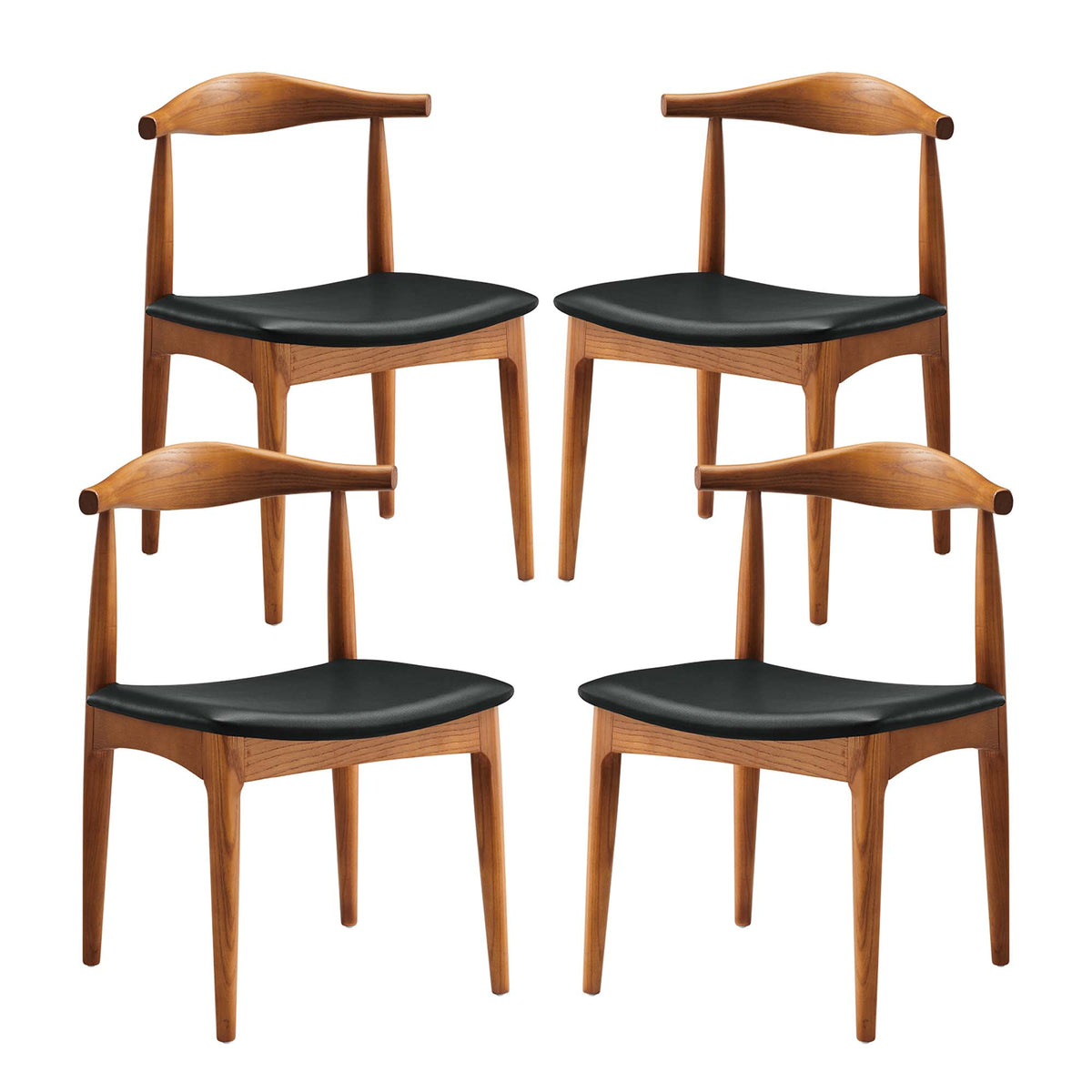 Tracy Wood Dining Chairs Set of 4 by Modway