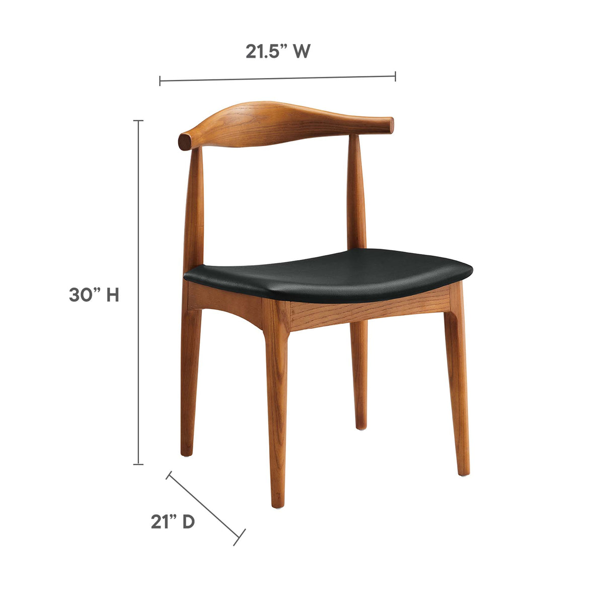 Tracy Wood Dining Chairs Set of 4 by Modway