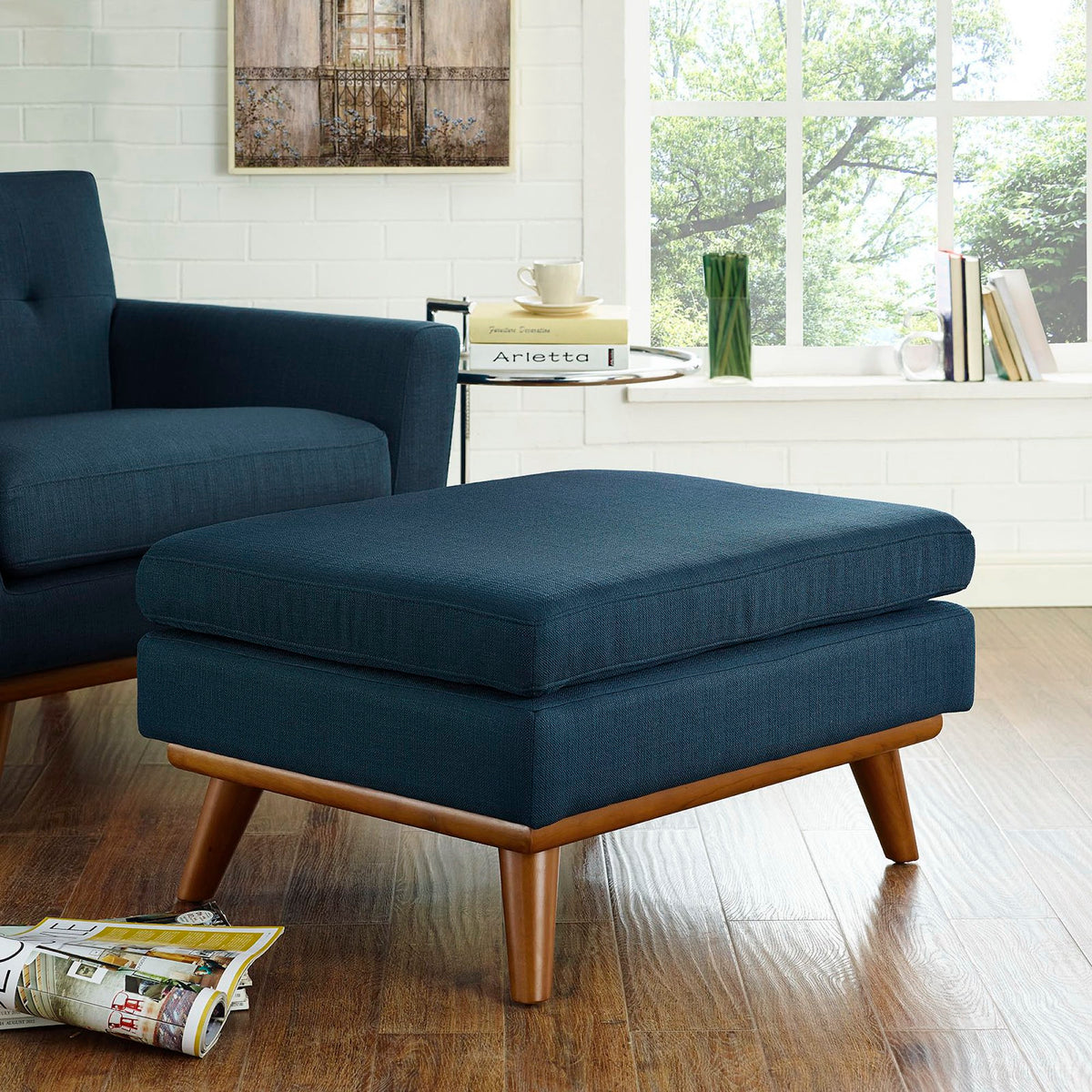 Engage Upholstered Fabric Ottoman by Modway