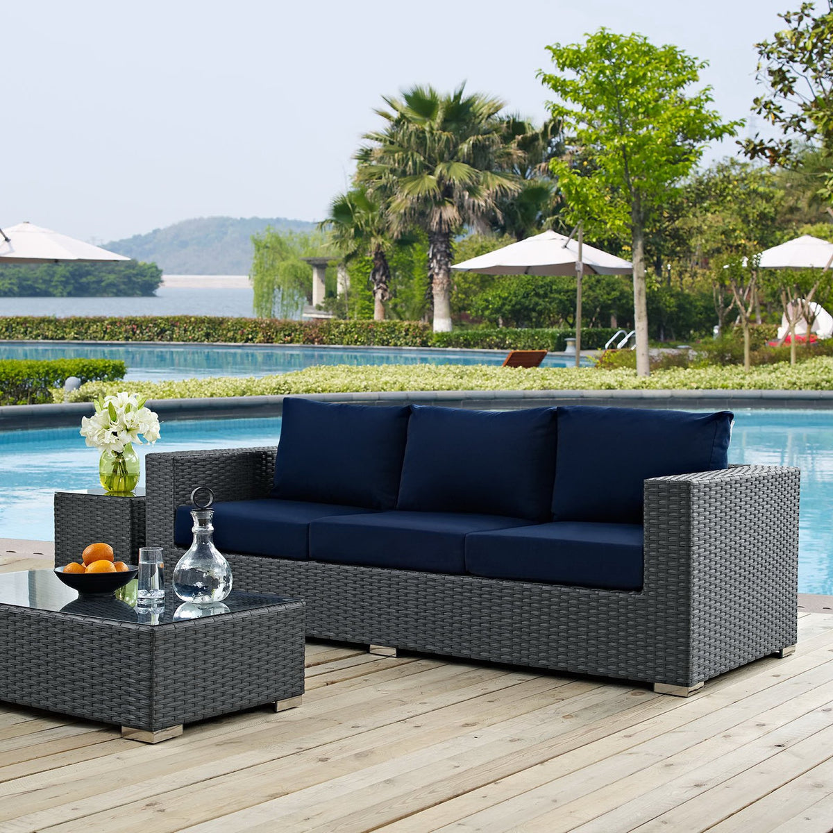Sojourn Outdoor Patio Sunbrella® Sofa by Modway