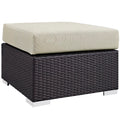 Convene Outdoor Patio Fabric Square Ottoman by Modway
