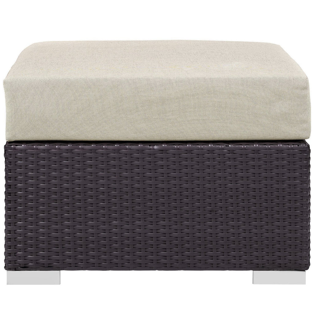 Convene Outdoor Patio Fabric Square Ottoman by Modway