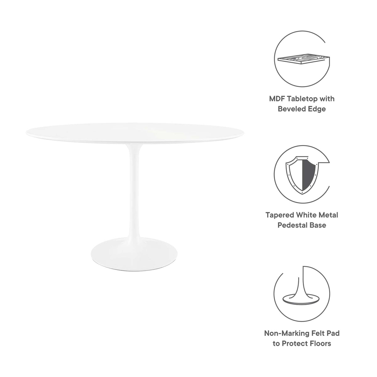 Lippa Oval Wood Dining Table by Modway