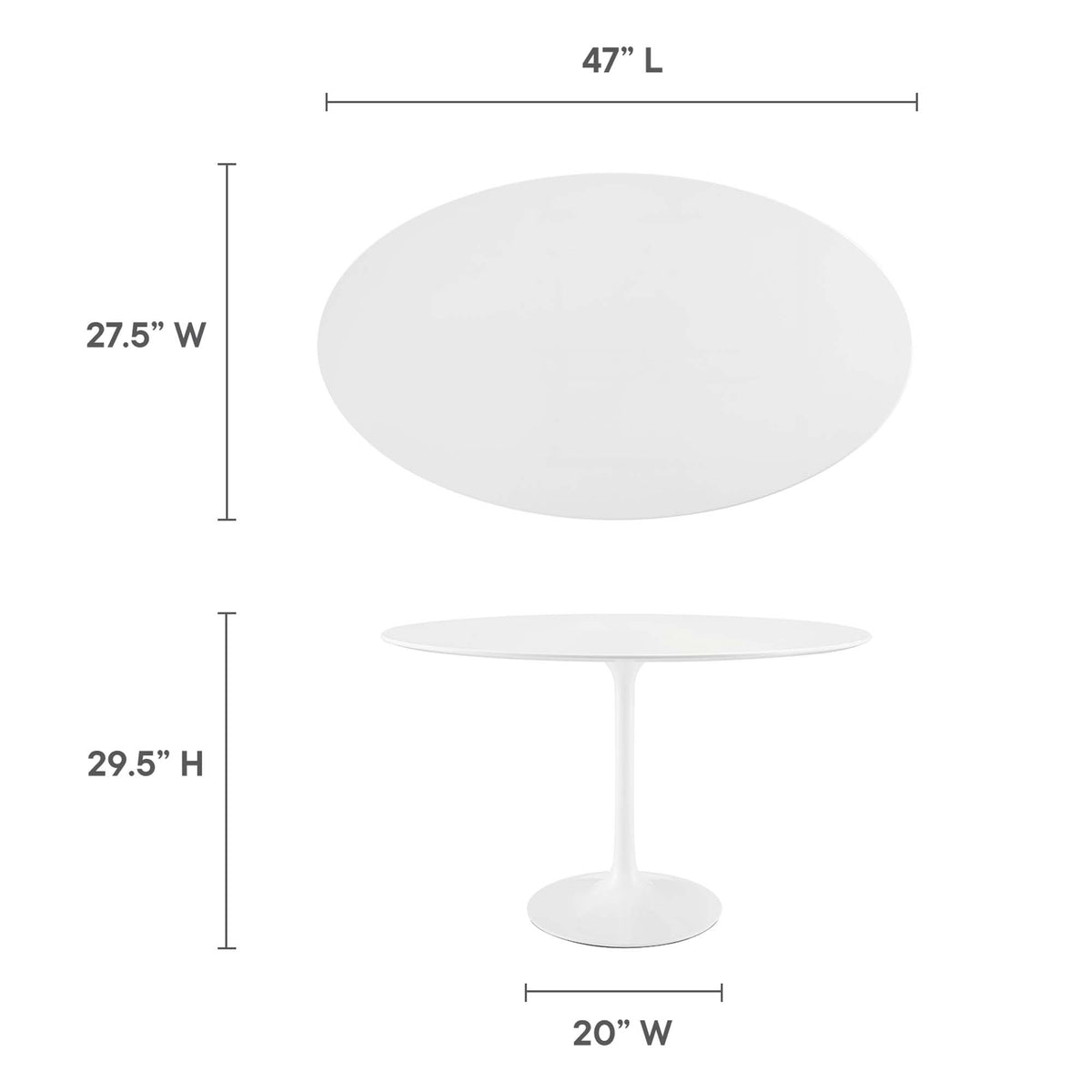 Lippa Oval Wood Dining Table by Modway