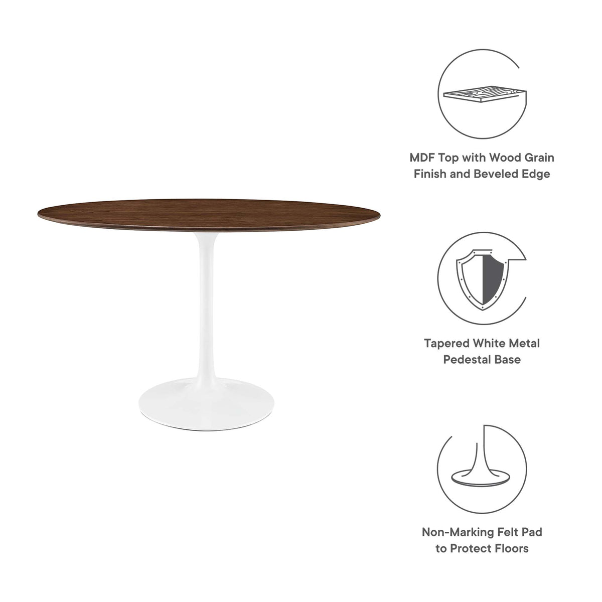 Lippa Oval Wood Dining Table by Modway