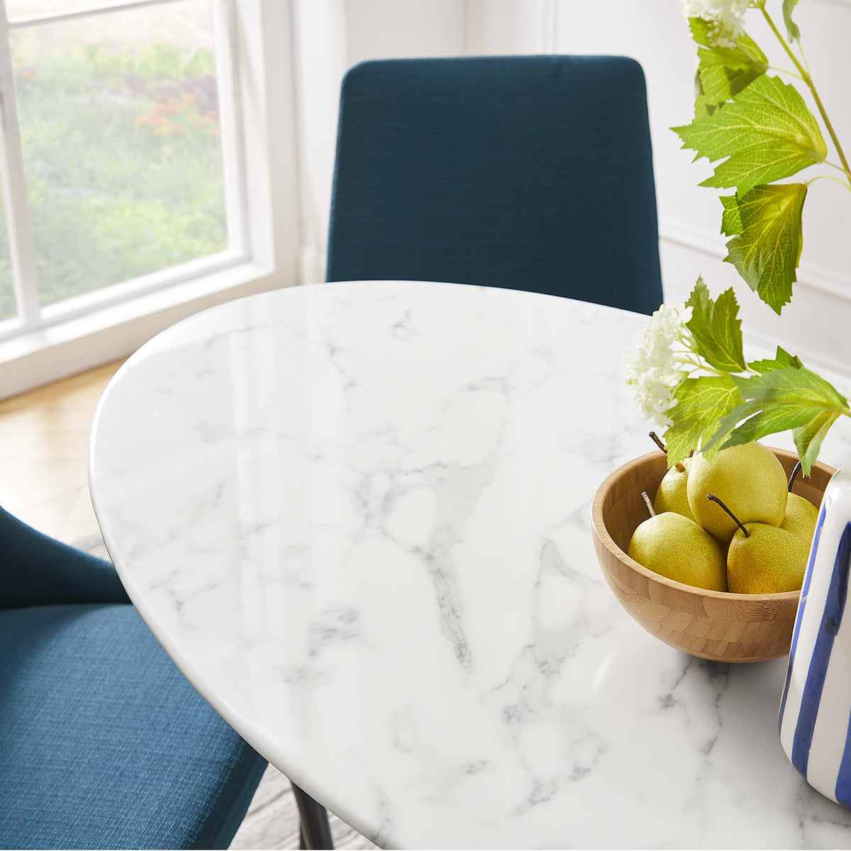 Lippa Oval Faux Marble Dining Table by Modway