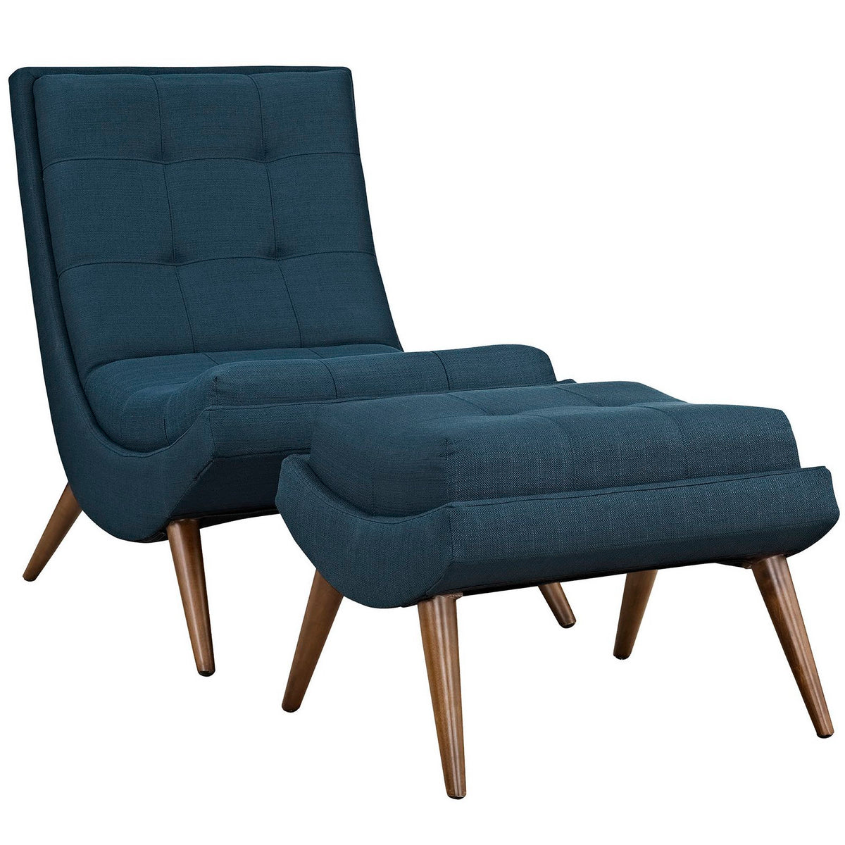 Ramp Upholstered Fabric Lounge Chair Set by Modway
