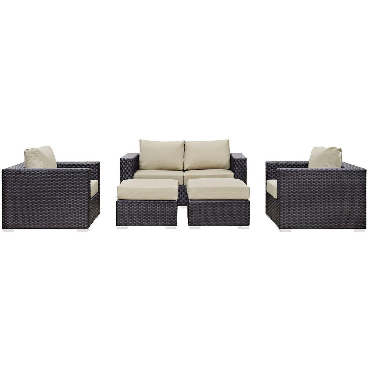 Convene 5 Piece Outdoor Patio Sofa Set by Modway