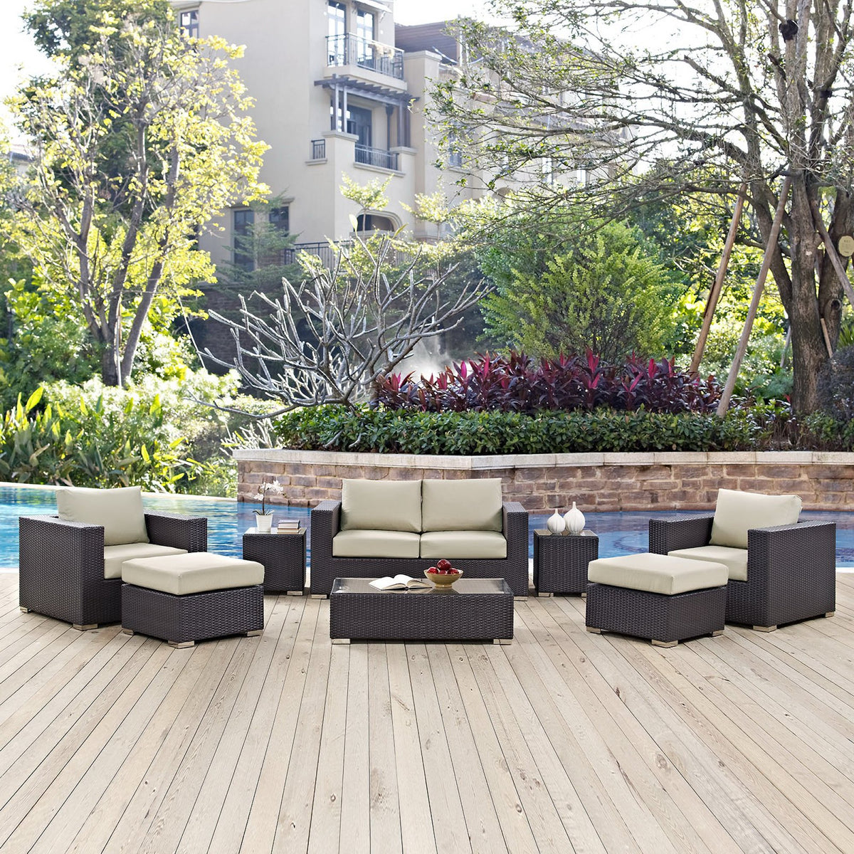 Convene 8 Piece Outdoor Patio Sofa Set by Modway