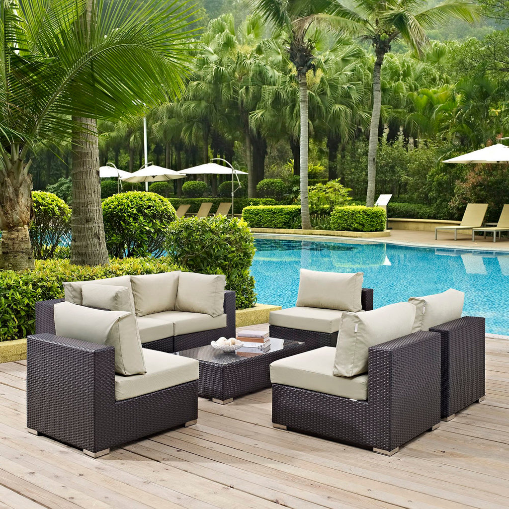Convene 7 Piece Outdoor Patio Sectional Set by Modway