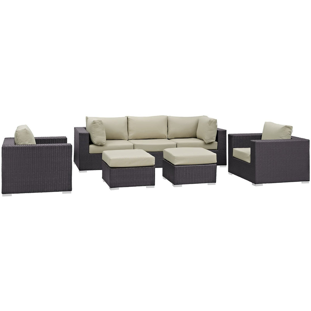 Convene 7 Piece Outdoor Patio Sectional Set by Modway