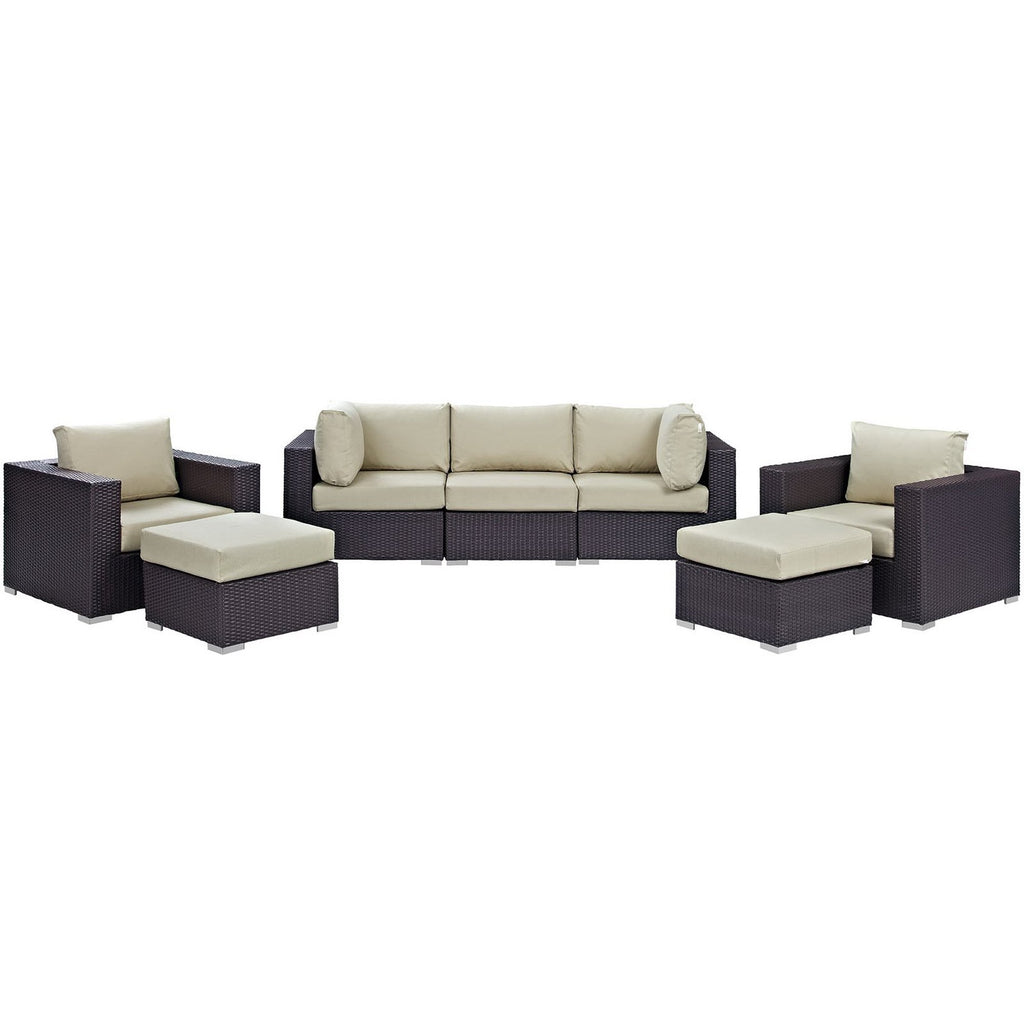 Convene 7 Piece Outdoor Patio Sectional Set by Modway