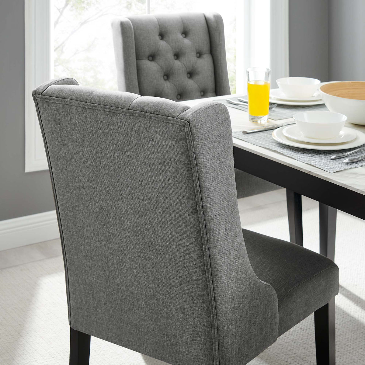 Baronet Button Tufted Fabric Dining Chair by Modway