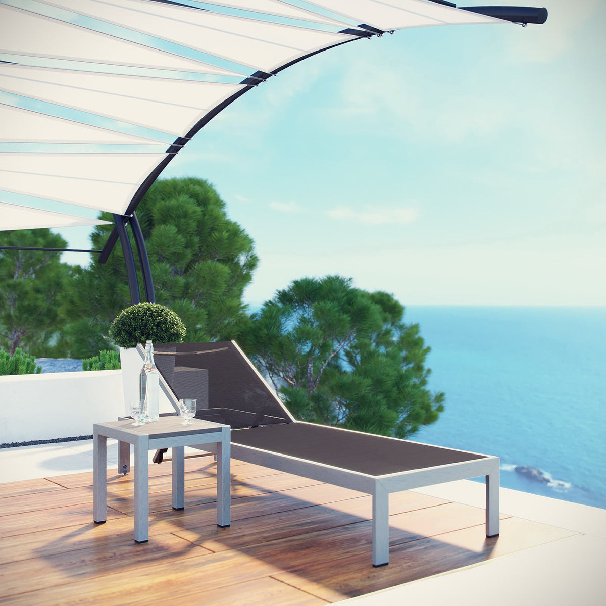 Shore 2 Piece Outdoor Patio Aluminum Set by Modway