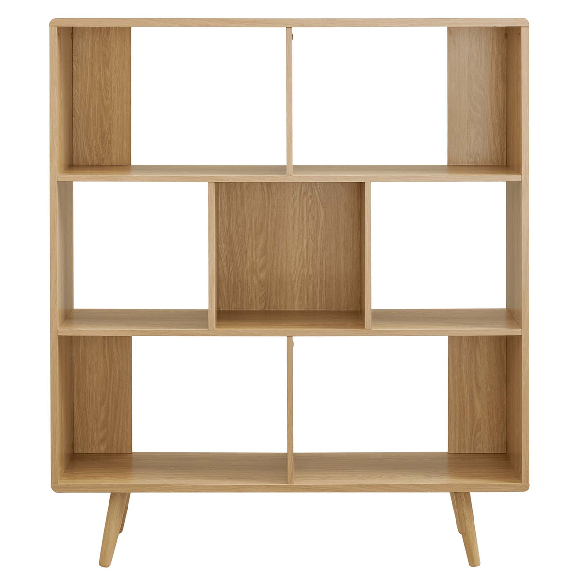 Transmit 7 Shelf Wood Grain Bookcase by Modway
