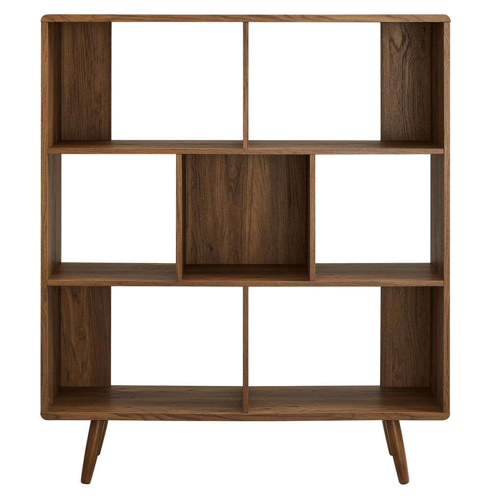 Transmit 7 Shelf Wood Grain Bookcase by Modway