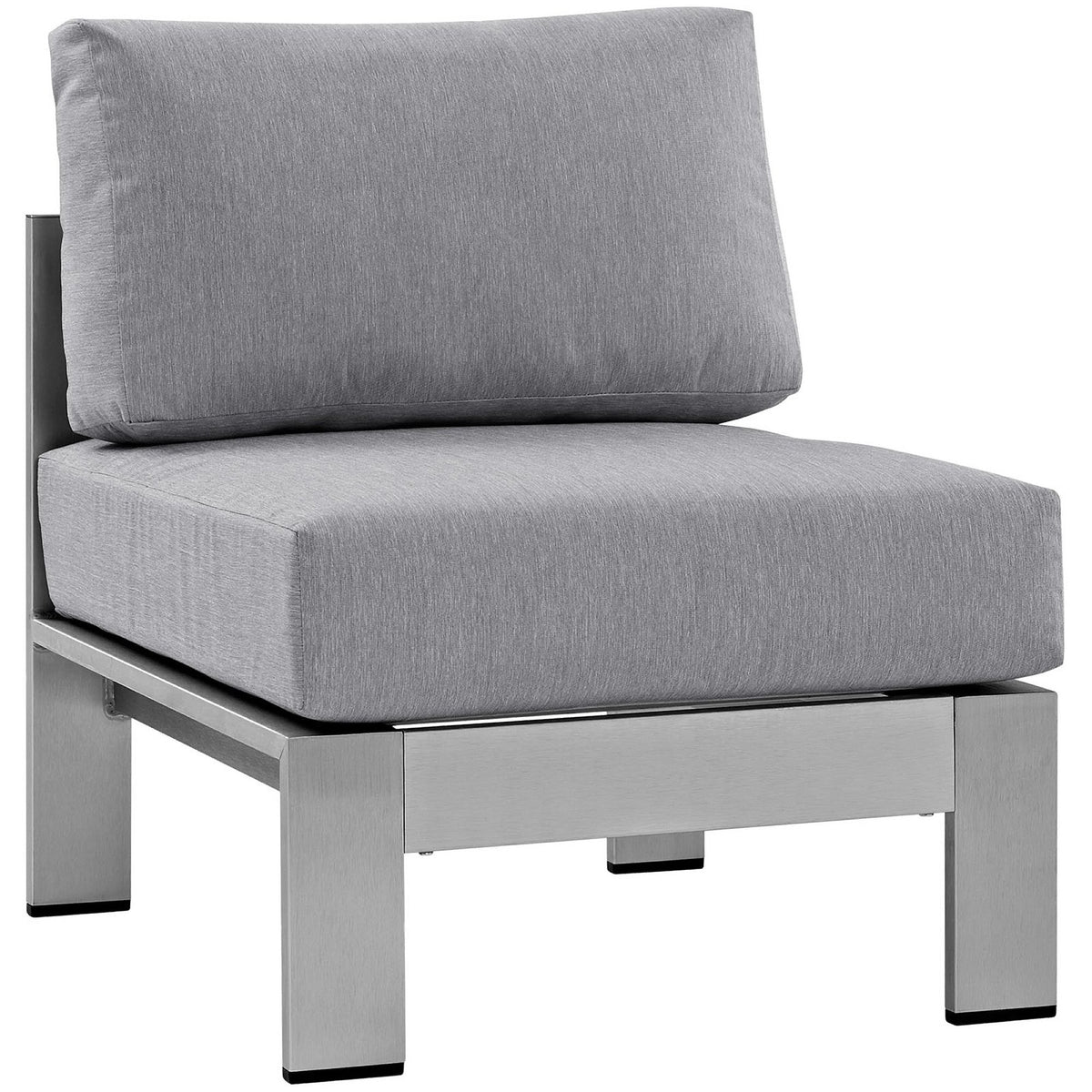 Shore 7 Piece Outdoor Patio Aluminum Sectional Sofa Set by Modway