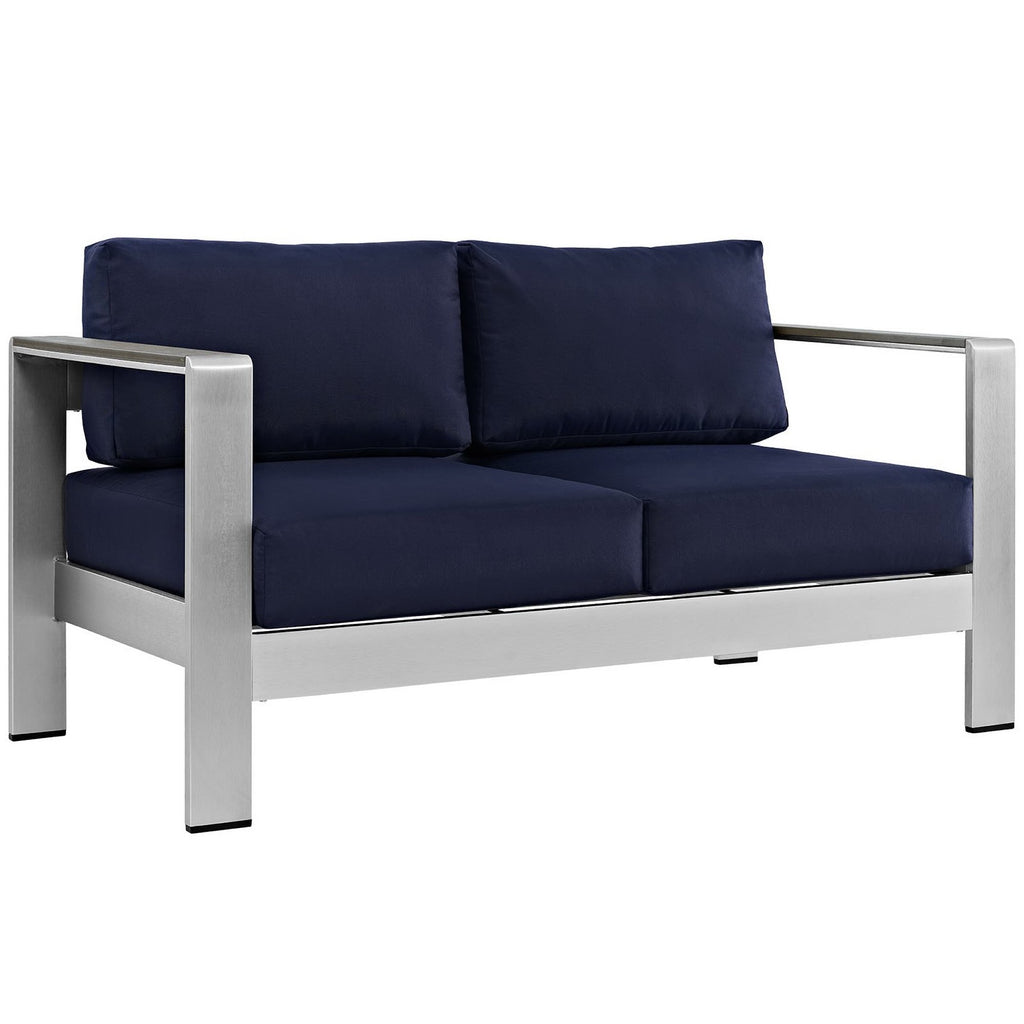 Shore 4 Piece Outdoor Patio Aluminum Sectional Sofa Set by Modway