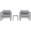 Shore 3 Piece Outdoor Patio Aluminum Set by Modway