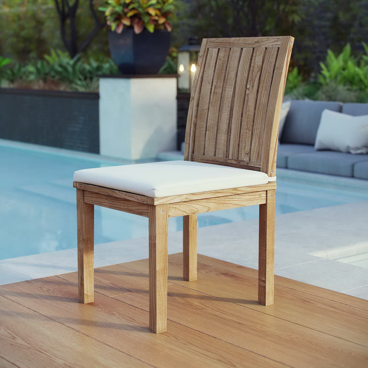 Marina Outdoor Patio Teak Dining Chair by Modway
