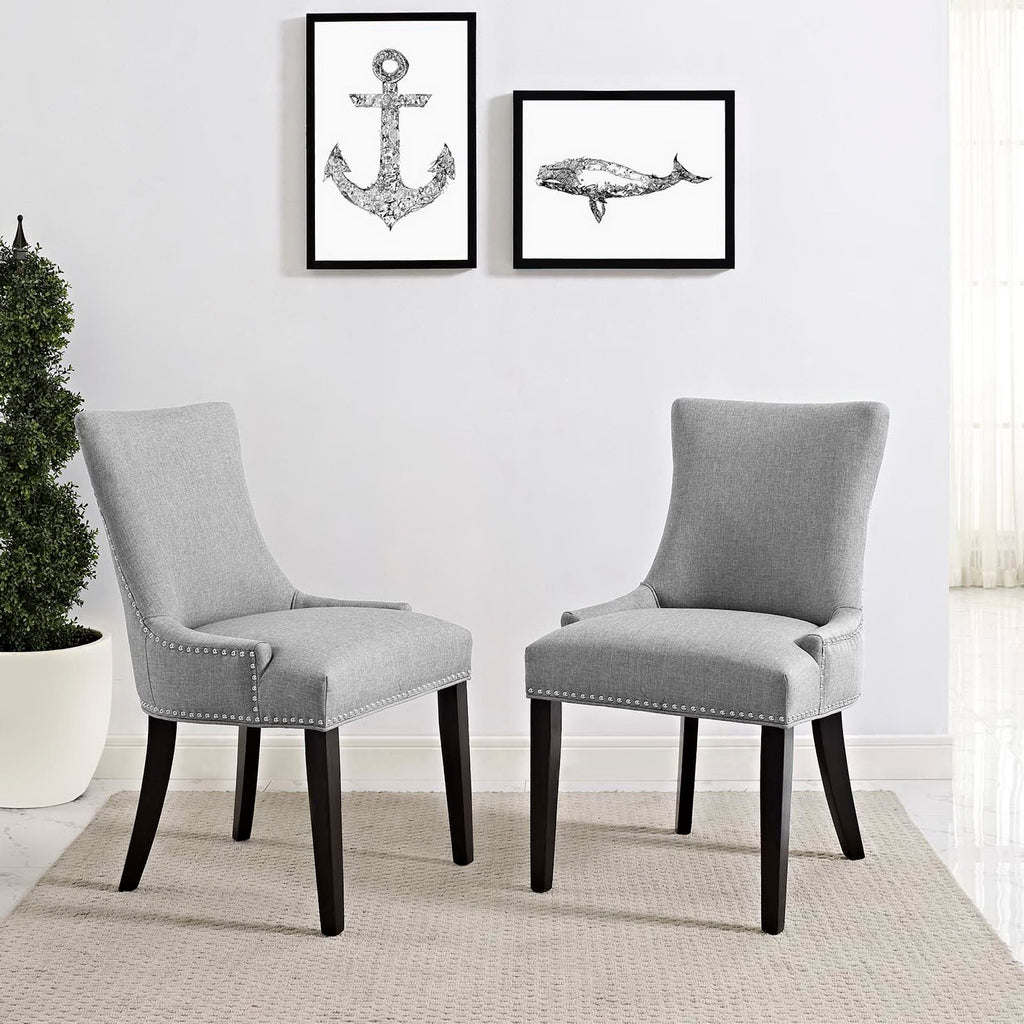 Marquis Fabric Dining Side Chair Set of 2 by Modway