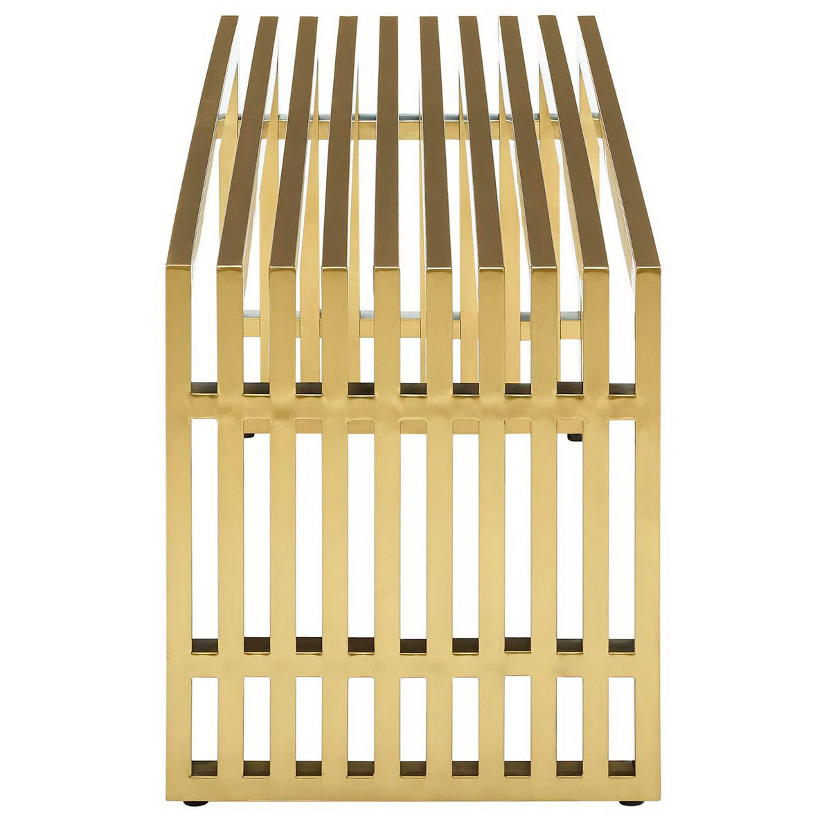 Gridiron Medium Stainless Steel Bench by Modway