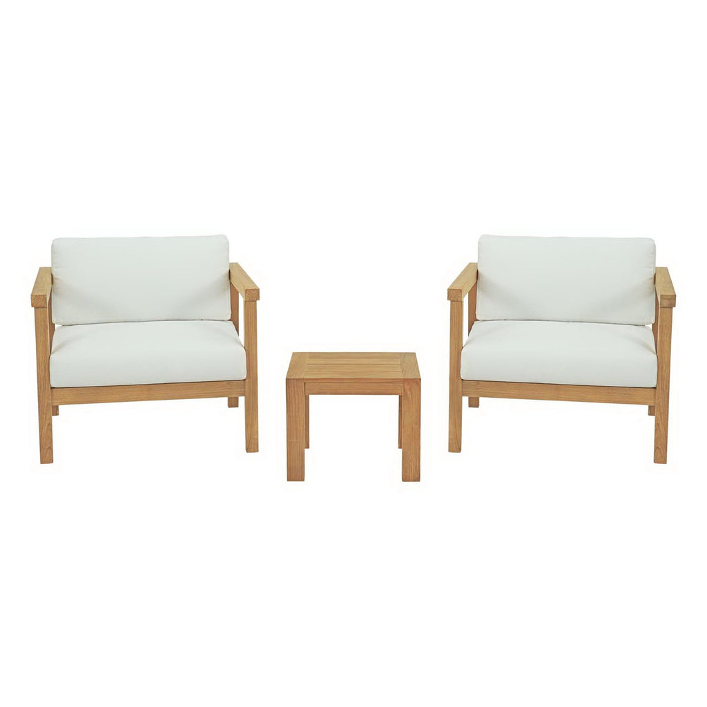 Bayport 3 Piece Outdoor Patio Teak Set by Modway