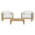 Upland 3 Piece Outdoor Patio Teak Set by Modway