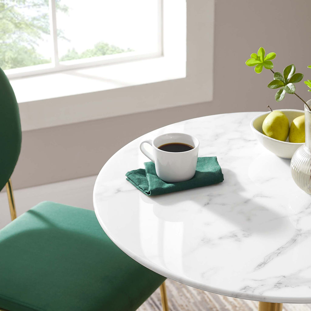 Lippa Round Faux Marble Dining Table by Modway