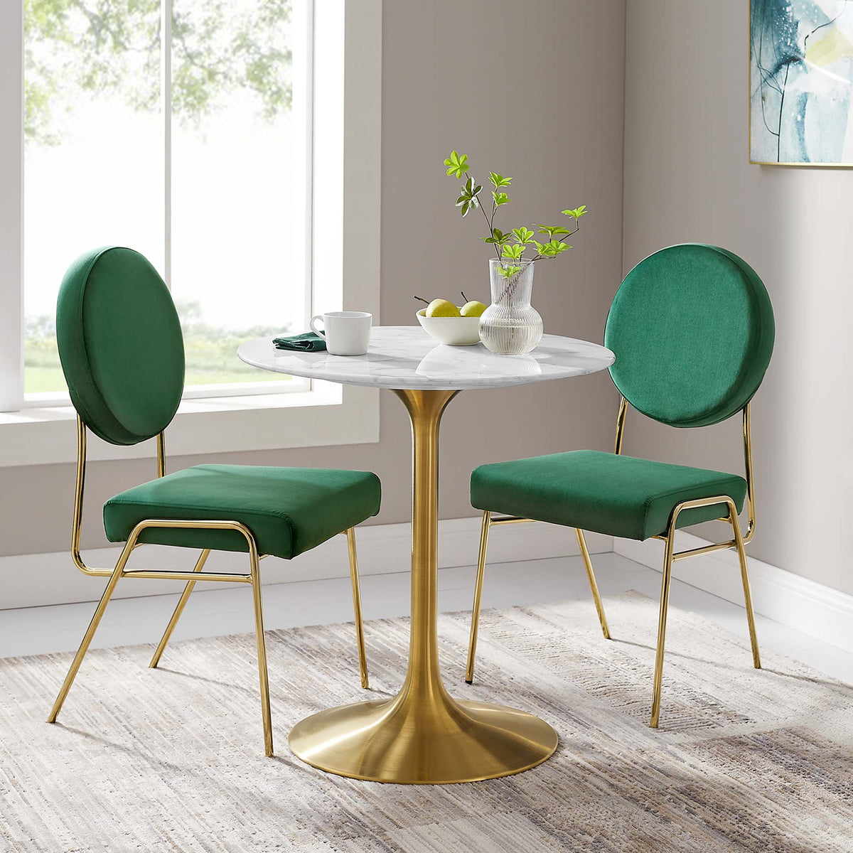 Lippa Round Faux Marble Dining Table by Modway