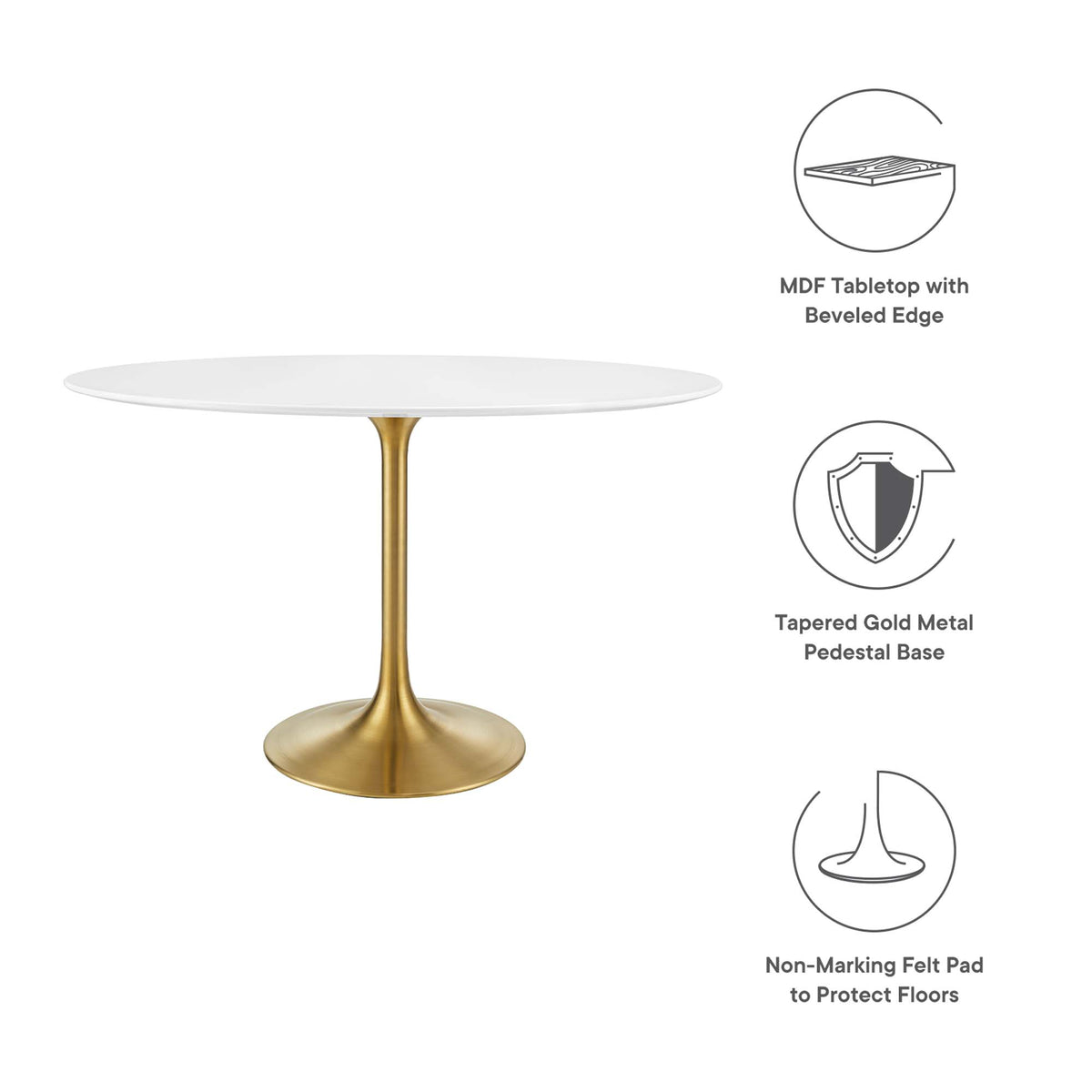 Lippa Oval Wood Dining Table by Modway