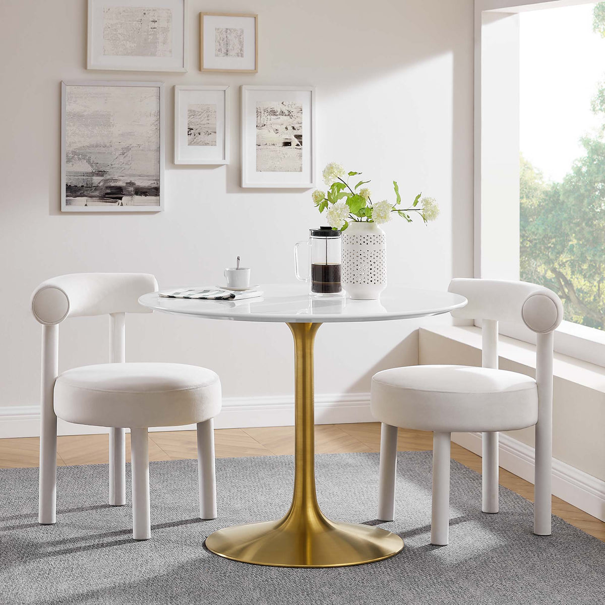 Lippa Round Wood Dining Table by Modway