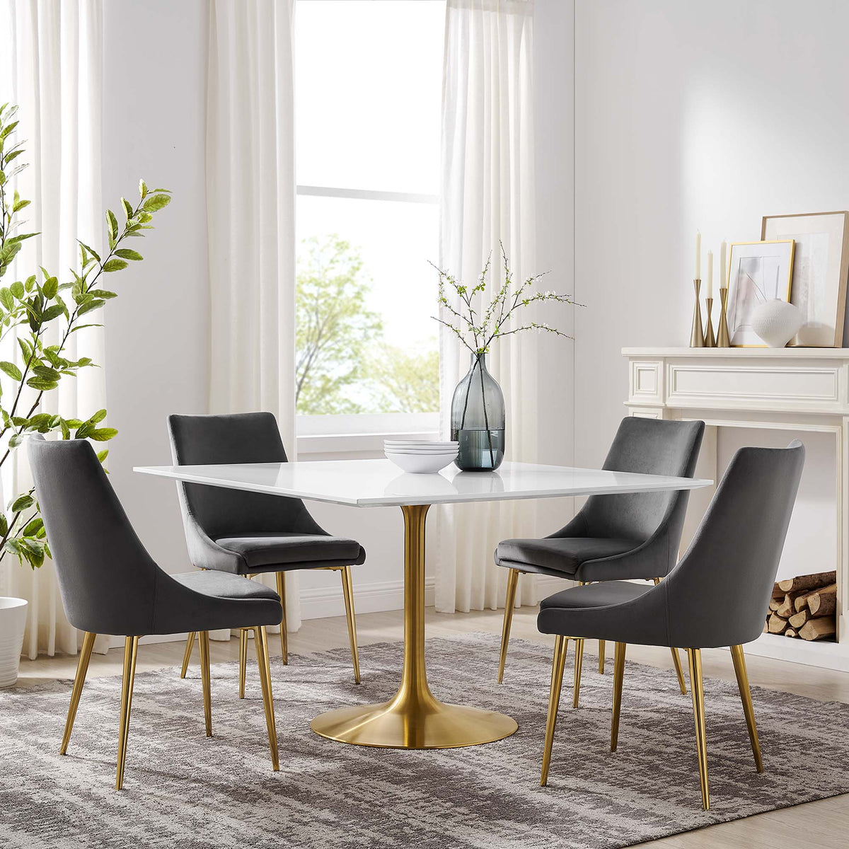 Lippa Square Wood Dining Table by Modway
