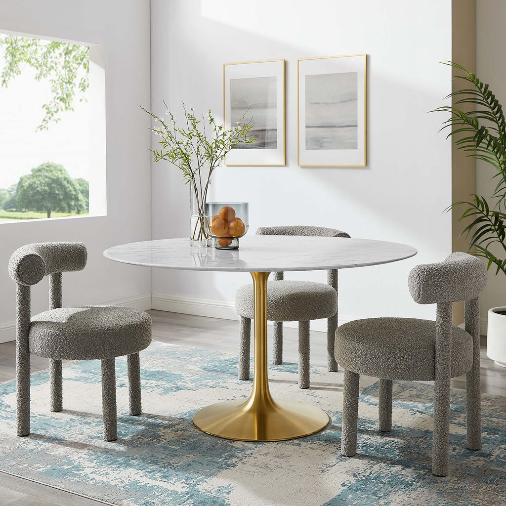 Lippa Round Faux Marble Dining Table by Modway