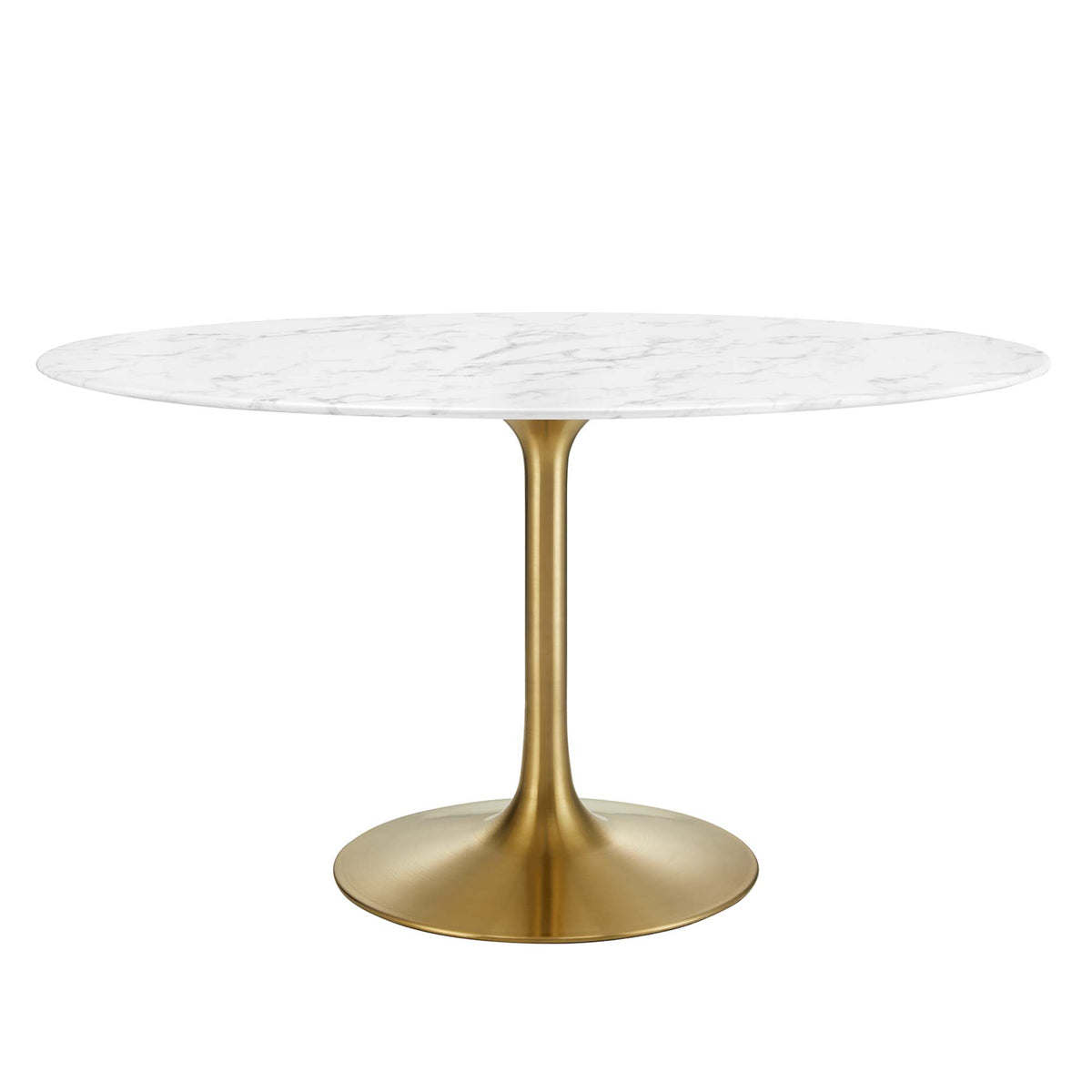 Lippa Oval Faux Marble Dining Table by Modway