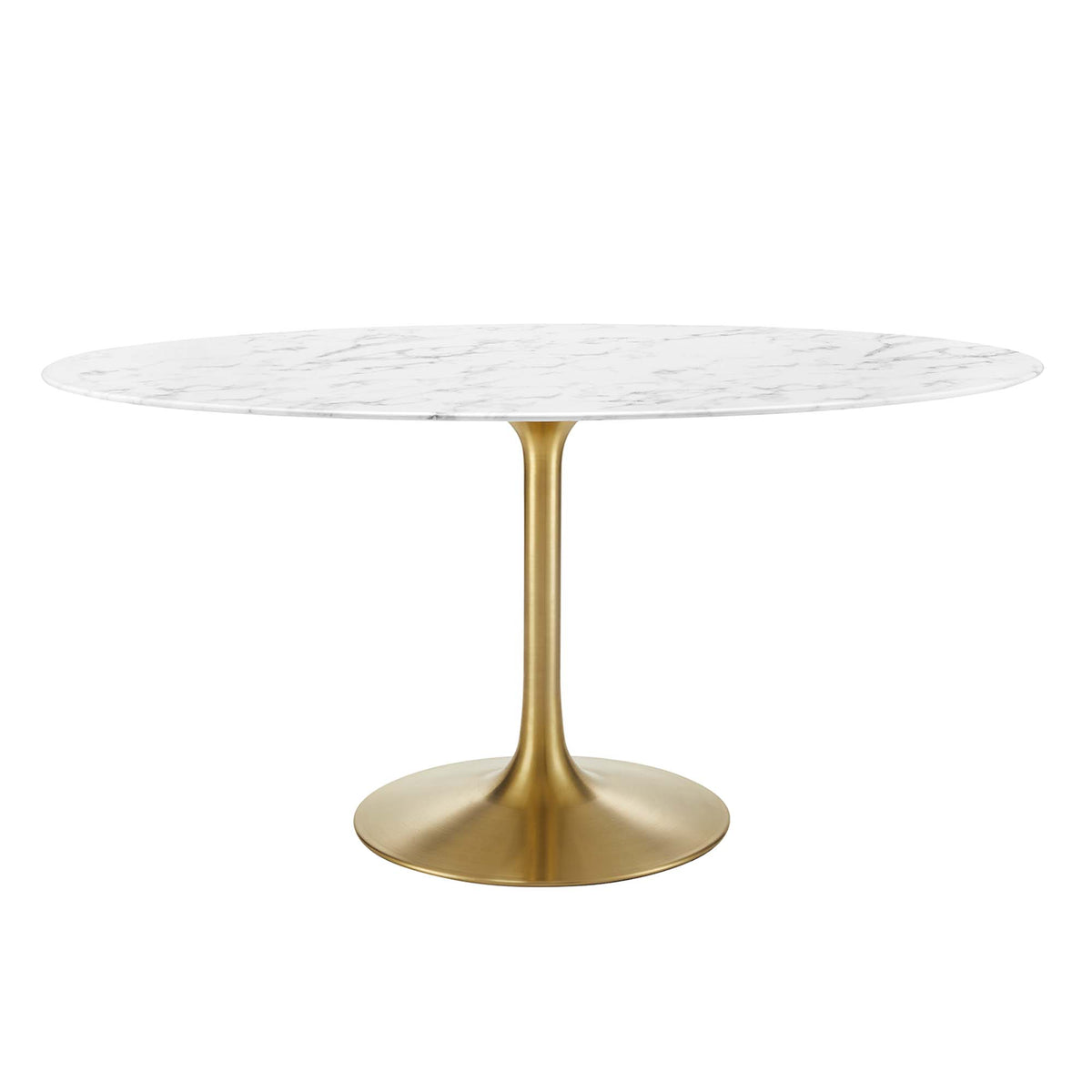 Lippa Oval Faux Marble Dining Table by Modway