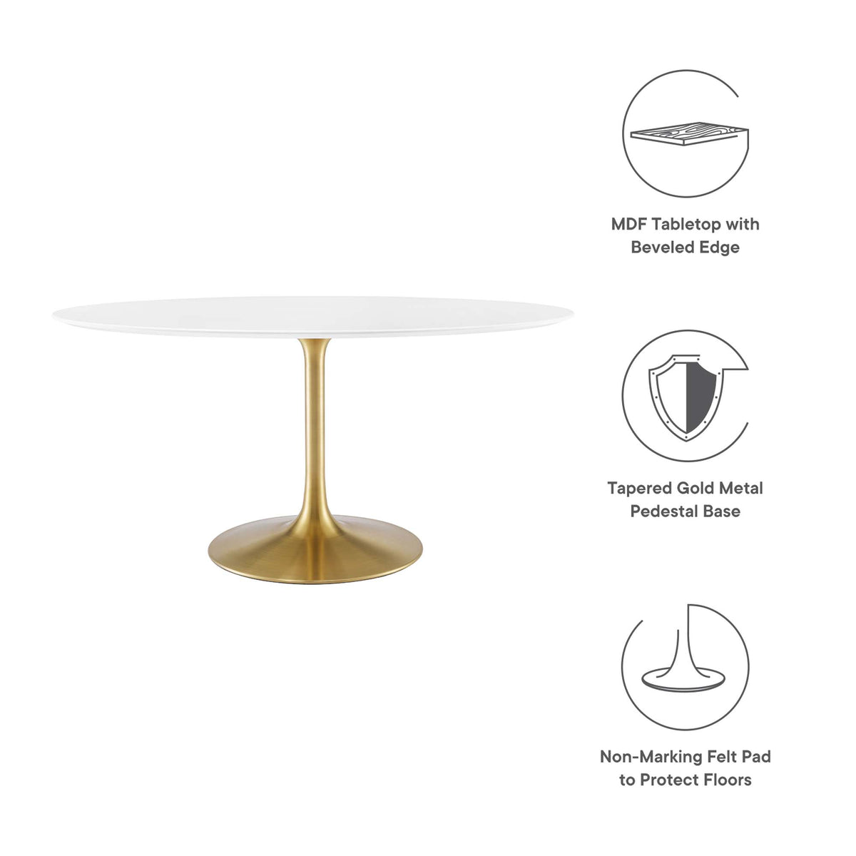 Lippa Oval Wood Dining Table by Modway