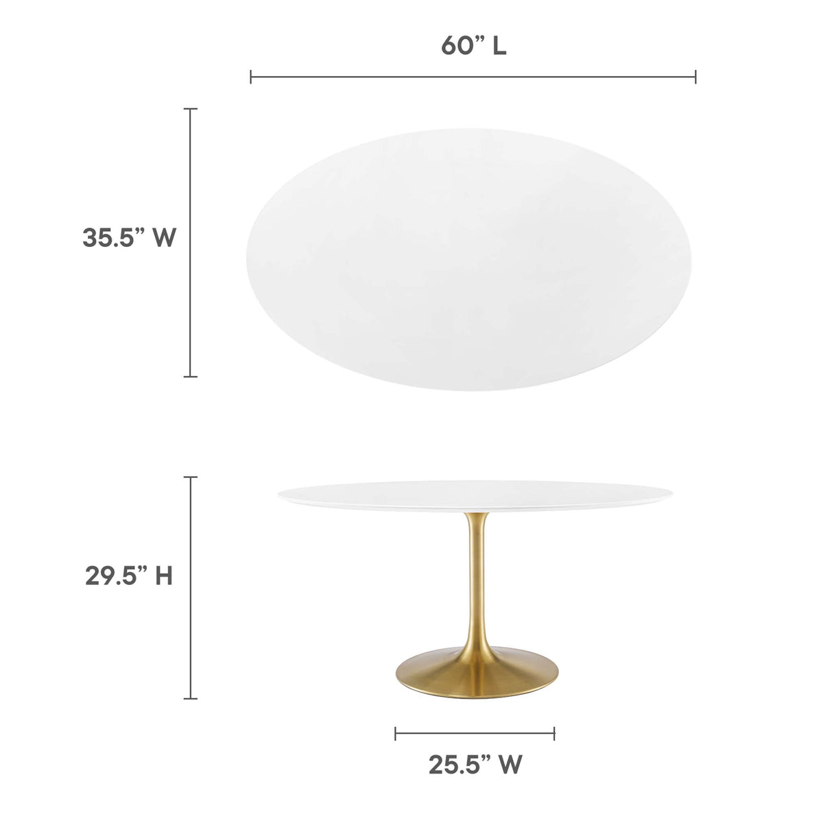 Lippa Oval Wood Dining Table by Modway