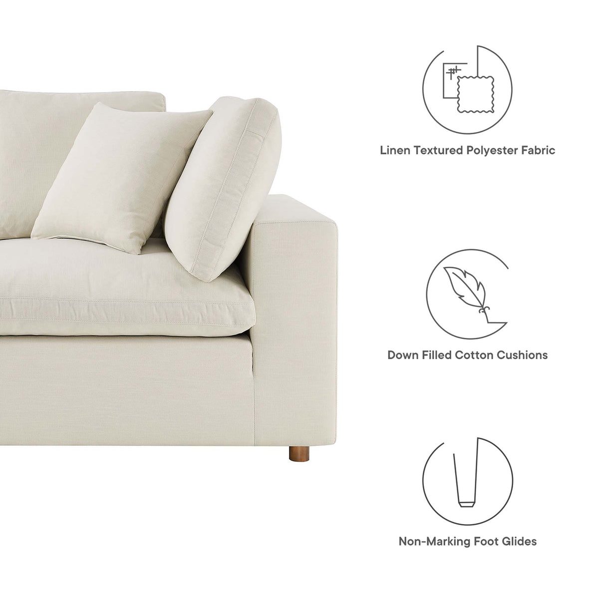 Commix 2 Piece Down Filled Overstuffed Sectional Sofa Set by Modway